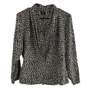 NICOLA Black and Beige Ruched Sailor Collar Blouse| 12P